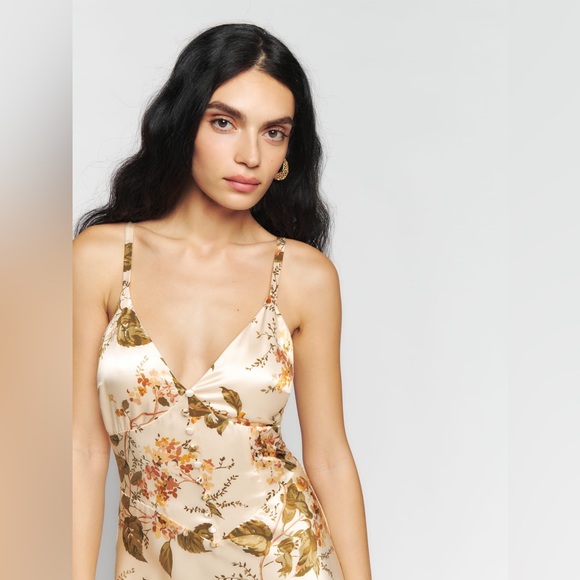 esa silk dress reformation Reformation Esa Silk Maxi Dress In Green - 20% Off